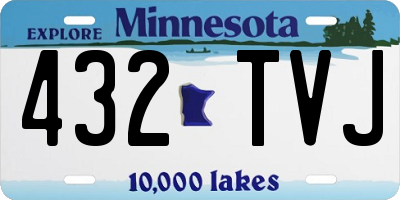 MN license plate 432TVJ