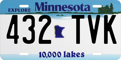 MN license plate 432TVK