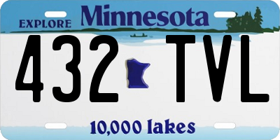 MN license plate 432TVL