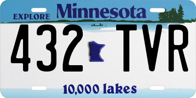 MN license plate 432TVR