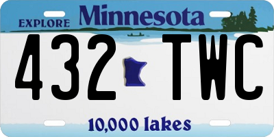 MN license plate 432TWC