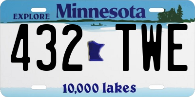 MN license plate 432TWE