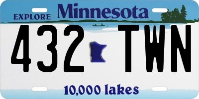 MN license plate 432TWN