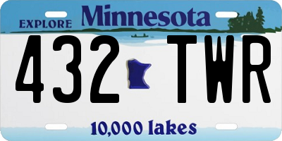 MN license plate 432TWR
