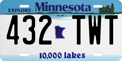 MN license plate 432TWT