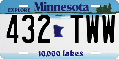 MN license plate 432TWW