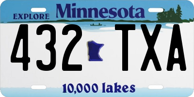 MN license plate 432TXA
