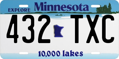 MN license plate 432TXC