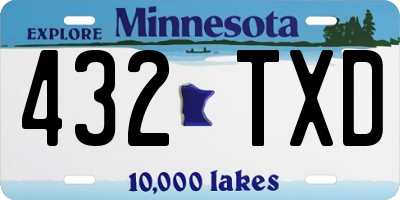 MN license plate 432TXD