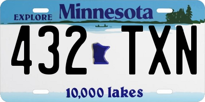 MN license plate 432TXN
