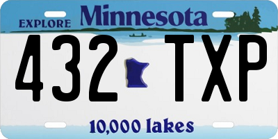 MN license plate 432TXP