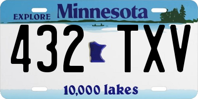 MN license plate 432TXV