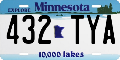 MN license plate 432TYA