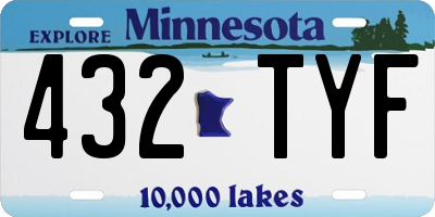 MN license plate 432TYF