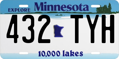 MN license plate 432TYH