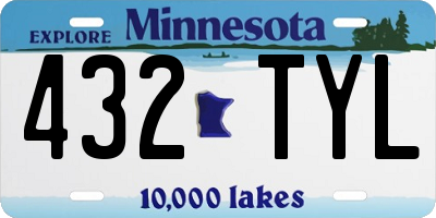 MN license plate 432TYL