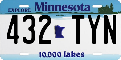 MN license plate 432TYN