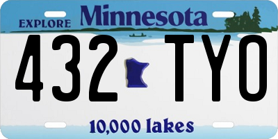 MN license plate 432TYO