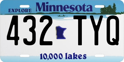 MN license plate 432TYQ