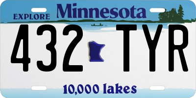 MN license plate 432TYR