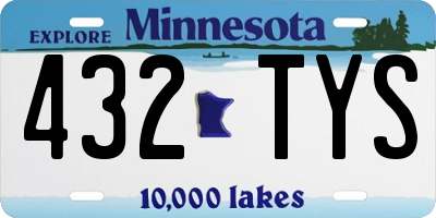 MN license plate 432TYS