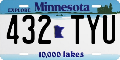 MN license plate 432TYU