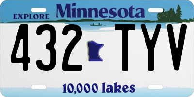 MN license plate 432TYV