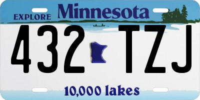 MN license plate 432TZJ