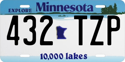 MN license plate 432TZP