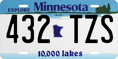 MN license plate 432TZS