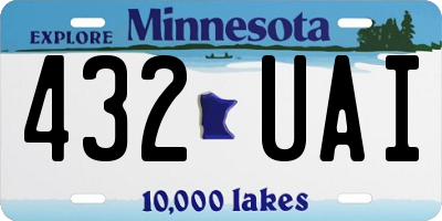 MN license plate 432UAI