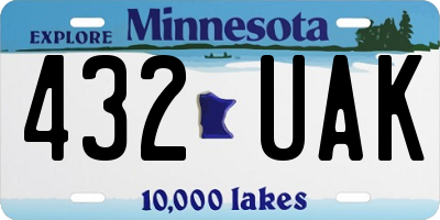 MN license plate 432UAK