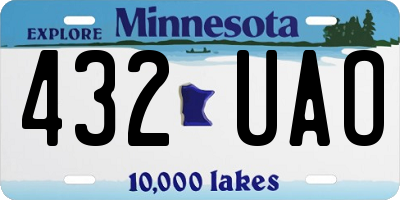 MN license plate 432UAO