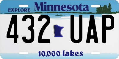 MN license plate 432UAP