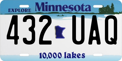 MN license plate 432UAQ