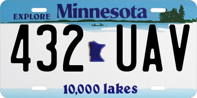 MN license plate 432UAV