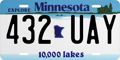 MN license plate 432UAY