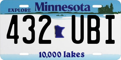 MN license plate 432UBI