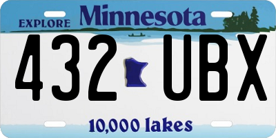 MN license plate 432UBX