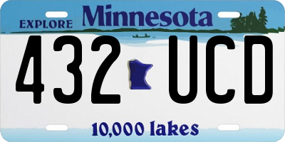 MN license plate 432UCD