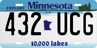 MN license plate 432UCG