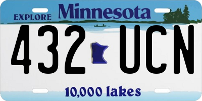 MN license plate 432UCN
