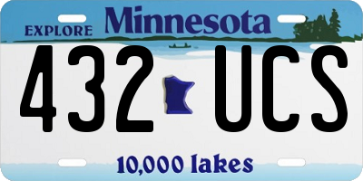 MN license plate 432UCS