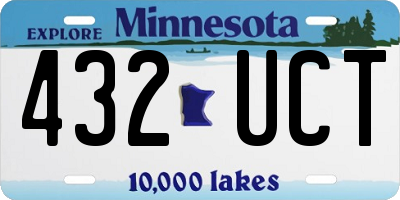 MN license plate 432UCT