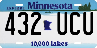 MN license plate 432UCU