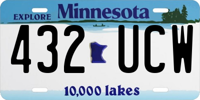 MN license plate 432UCW