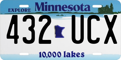 MN license plate 432UCX