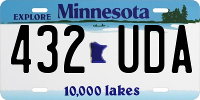 MN license plate 432UDA
