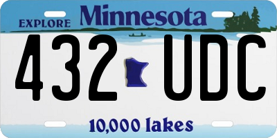 MN license plate 432UDC