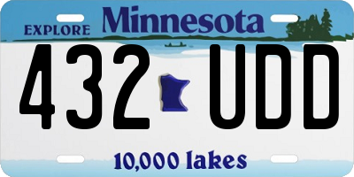 MN license plate 432UDD